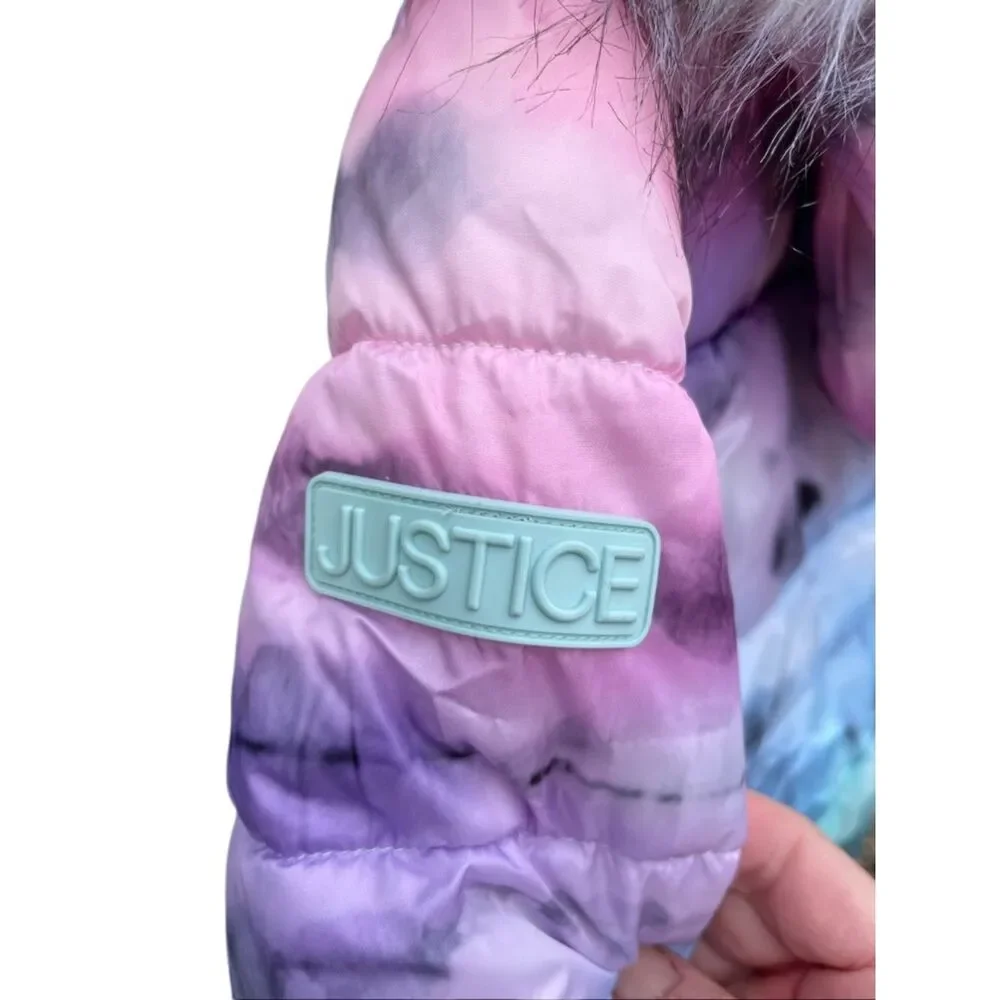 Girls Justice Matte Puffer Bomber Coat Size XL